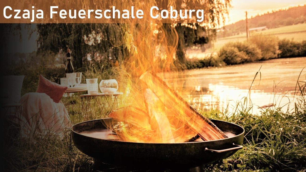 Czaja Feuerschale Czaja Feuerschalen® Feuerschale Coburg Ø 80 cm mit Wasserablaufbohrung - Feuerschalen für den Garten, Terrasse und Balkon, Feuertonne und Feuerkorb, große Feuerstelle für den Garten, stabil verschweißt