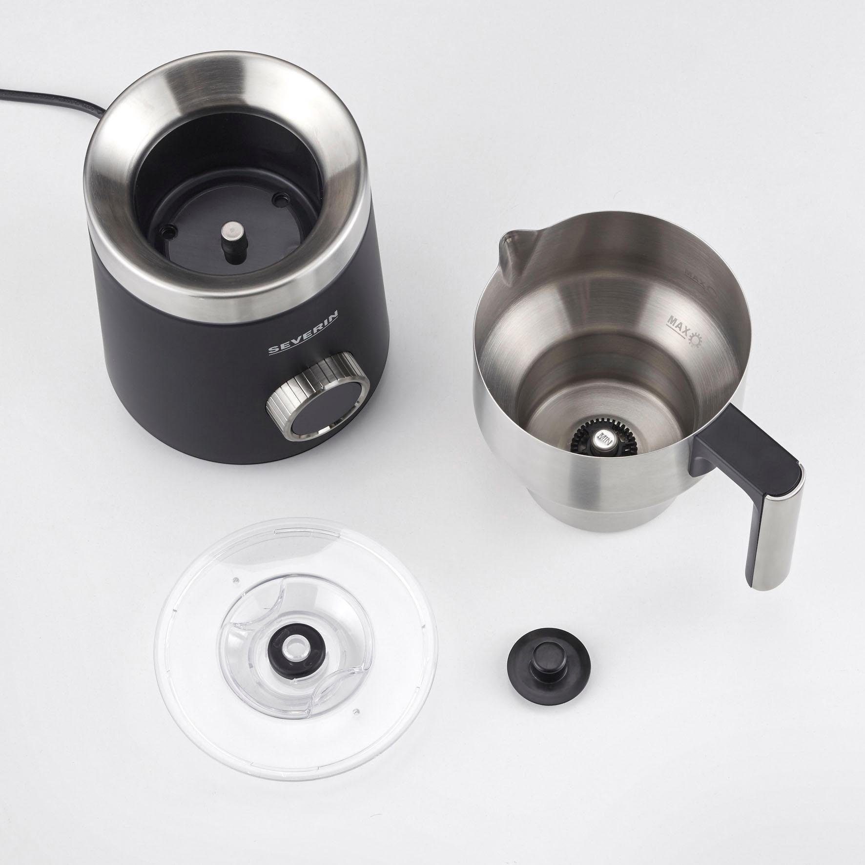 Severin Milchaufschäumer SM 3587 Spuma 700 Plus, 500 W, 13 Programme, komfortable Bedienung, stilvoller 360° LED-Lichtring