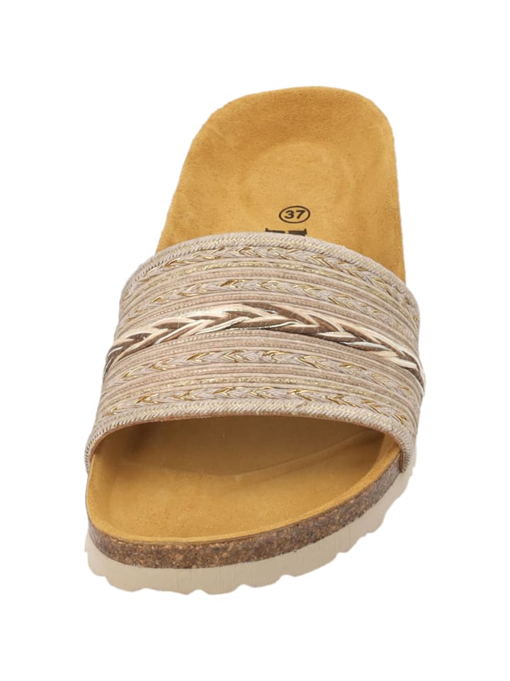 palado Pantoletten in taupe/oro (7cm) günstig kaufen