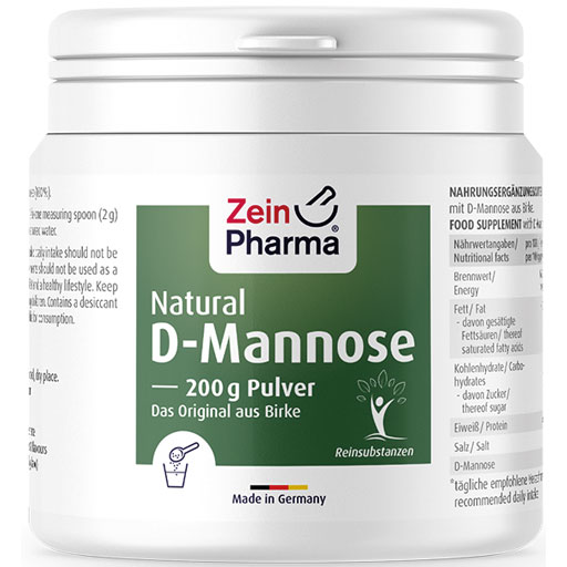 NATURAL D-Mannose aus Birke Pulver ZeinPharma  200 g  Pulver