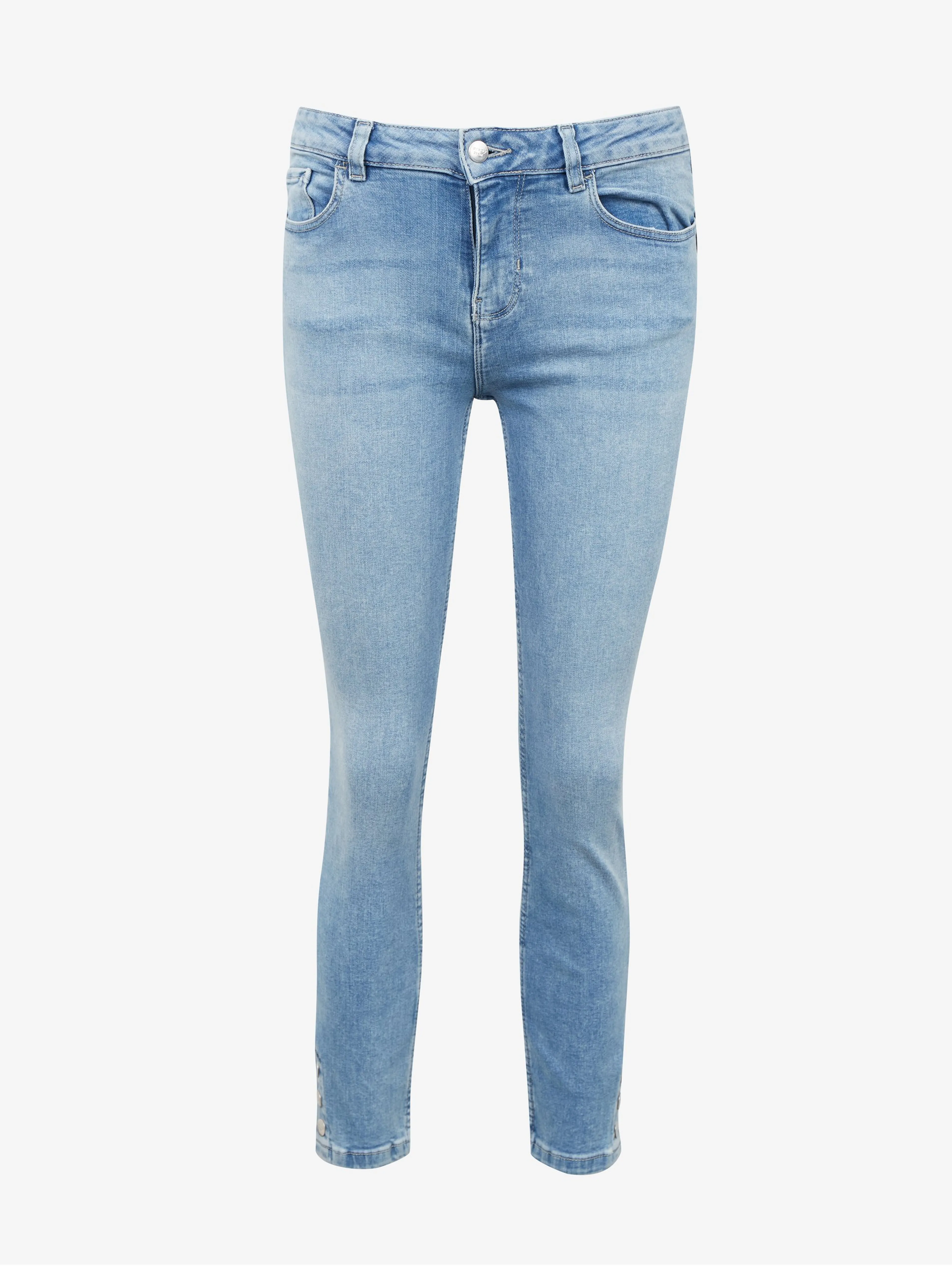 Hellblaue abgeschnittene Skinny Fit Jeans ORSAY