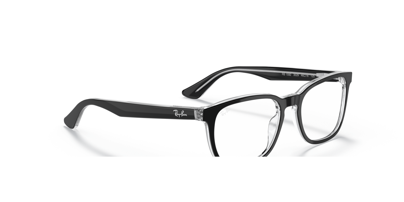 RB1592 OPTICS KIDS - Negru lucios pe transparent