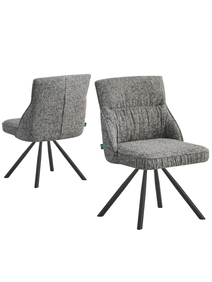 DUBI Möbel 2er-Set: Drehstuhl SERINA  in Dunkelgrau - (B)61 x (H)81 x  (T)62 cm günstig kaufen onesize