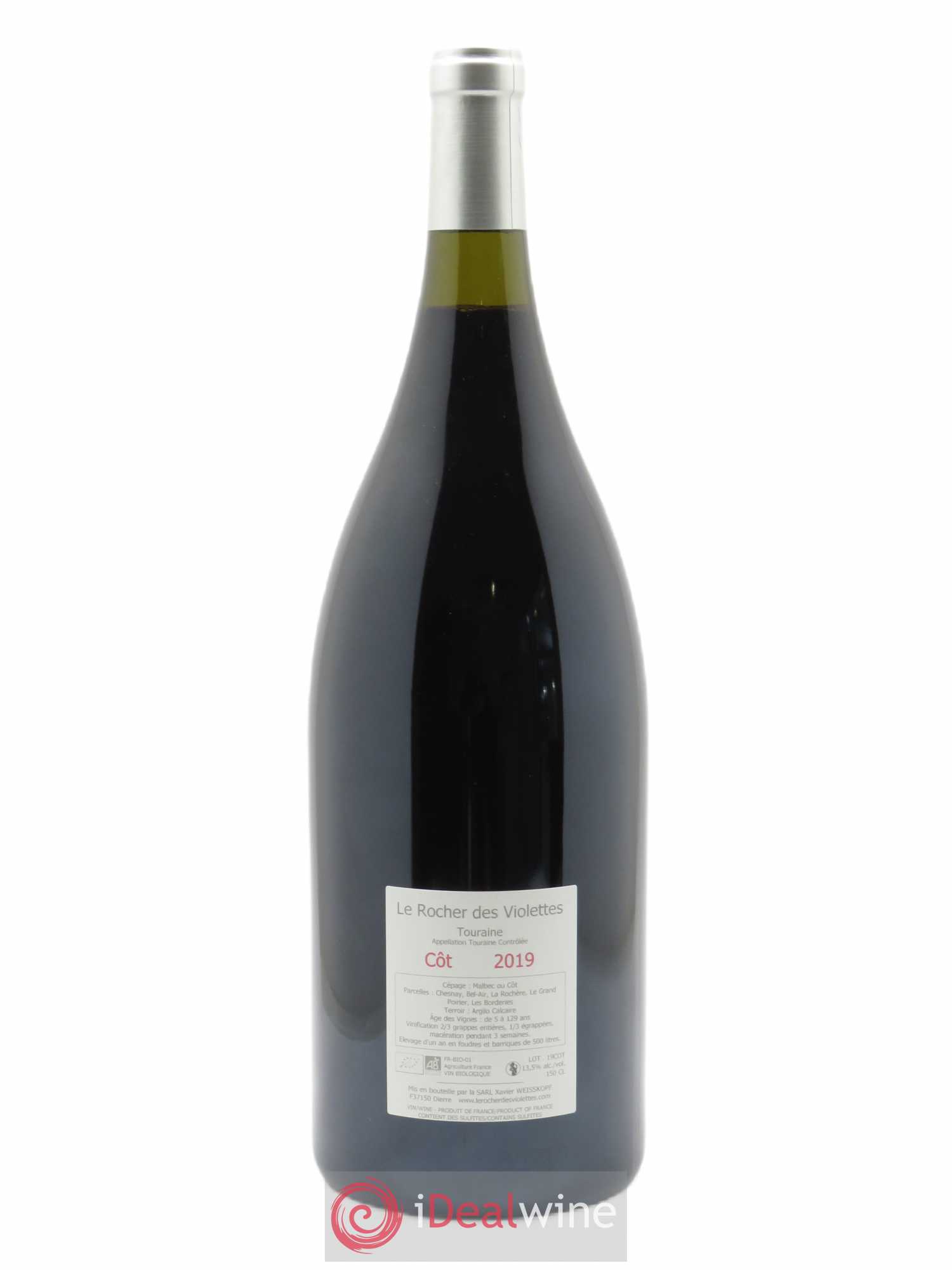 Touraine Côt Rocher des Violettes (Domaine du)  2019 - Lot de 1 Magnum