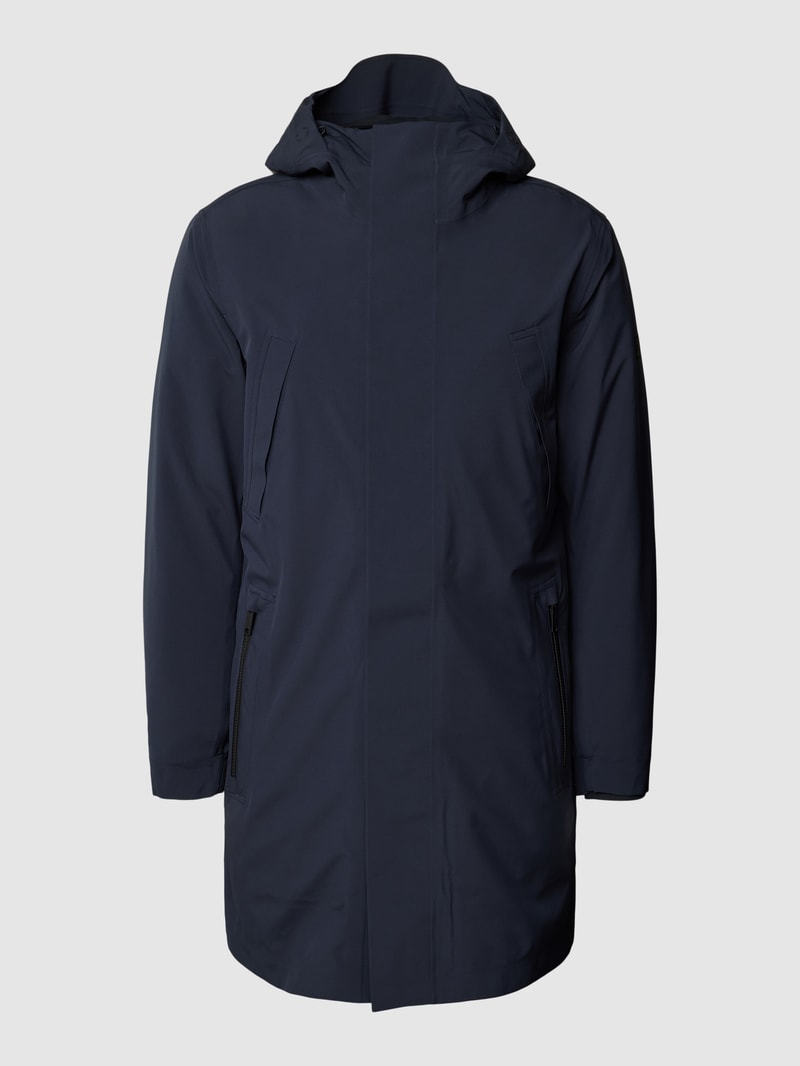 Parka mit verdecktem Reißverschluss Modell 'KOOV' in marineblau