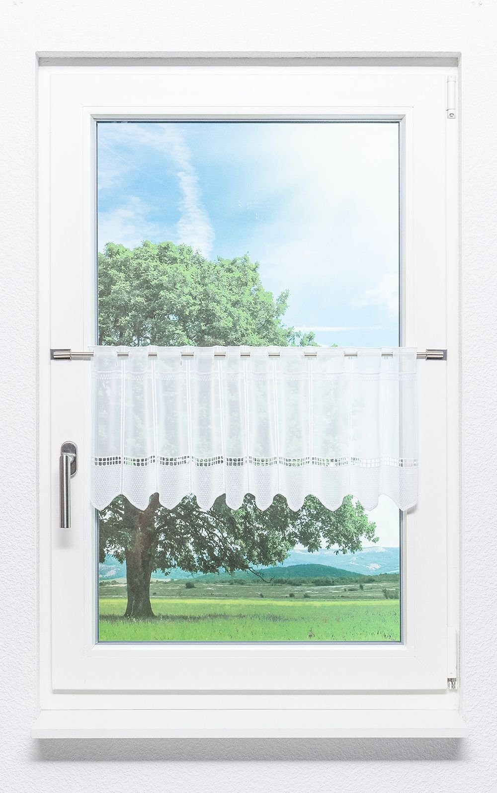 Scheibengardine schlichte Eleganz, LYSEL®, (1 St), transparent, HxB 30x44.8cm