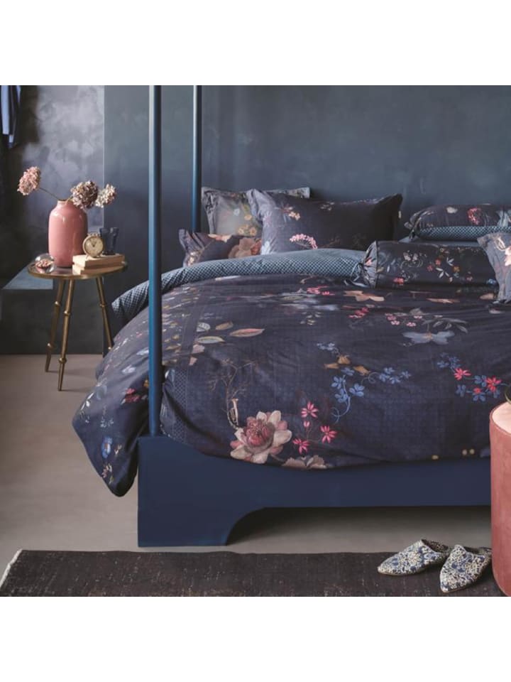 PiP Studio Bettwäsche Tokyo Bouquet in Dunkelblau günstig kaufen