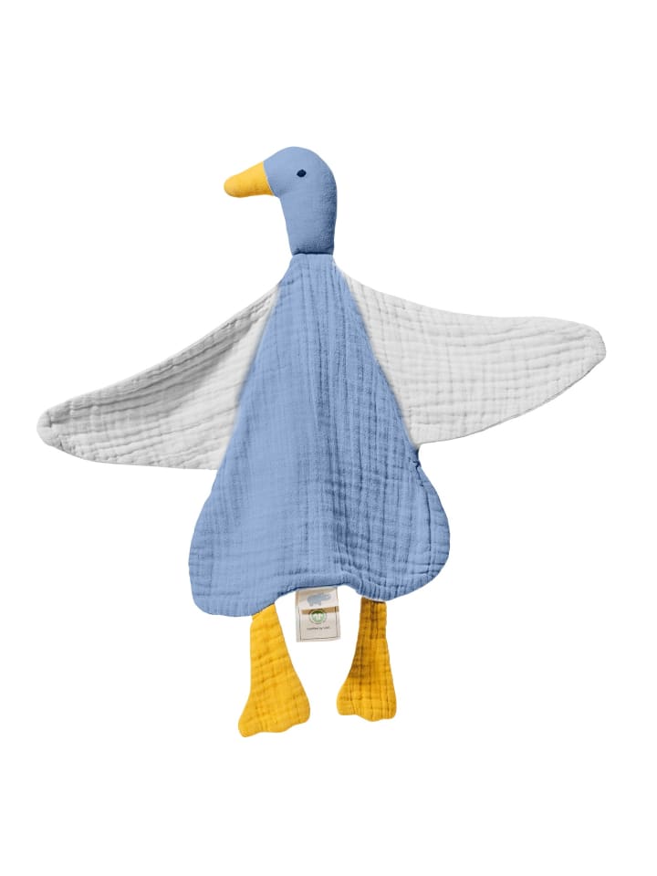 Mababu Schmusetuch Ente aus Bio-Baumwolle Musselin in Indigo Blue günstig kaufen onesize