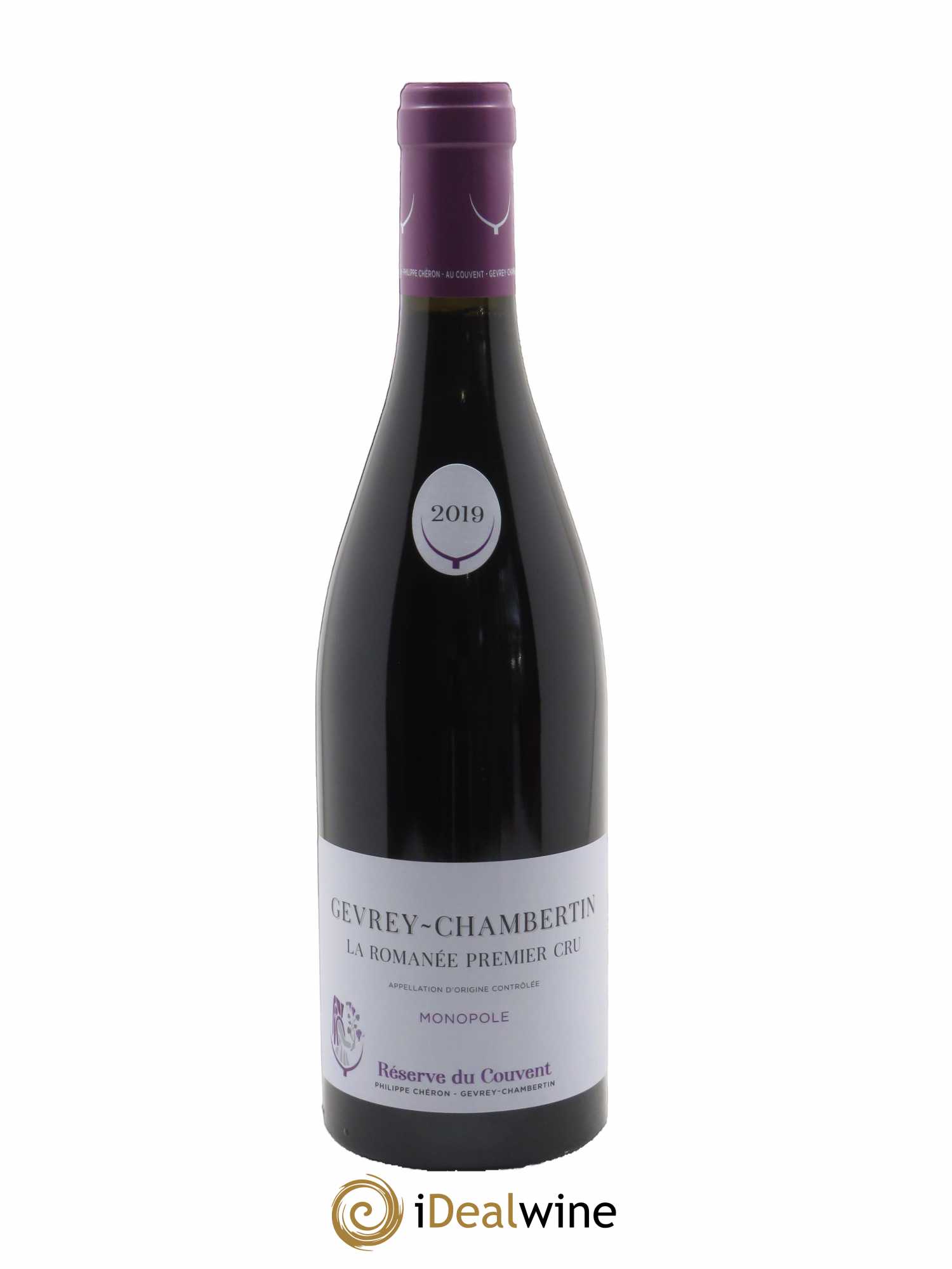 Gevrey-Chambertin 1er Cru La Romanée Monopole Domaine du Couvent  2019 - Lot de 1 Bouteille