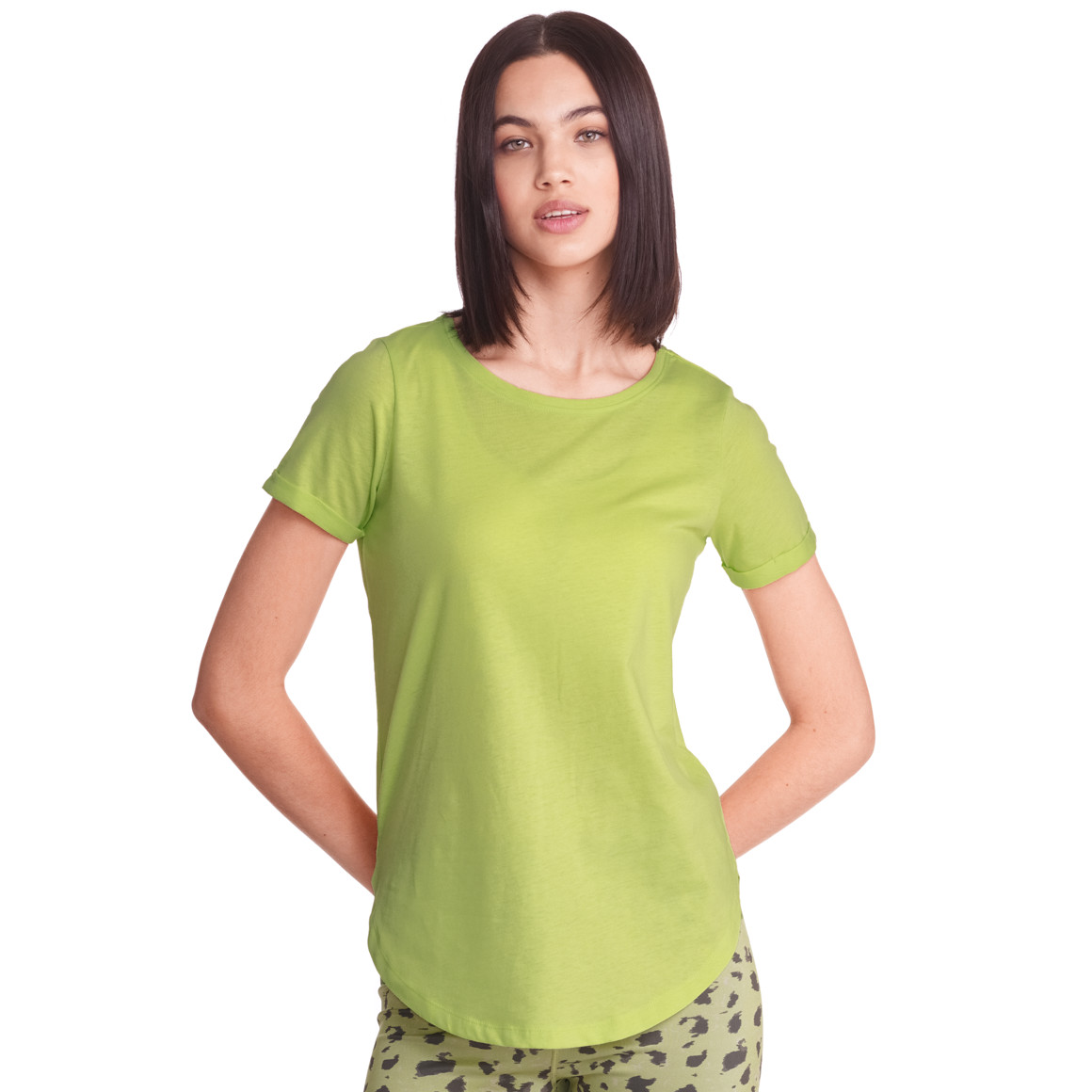 Damen Yoga-T-Shirt in leichter Melange-Optik