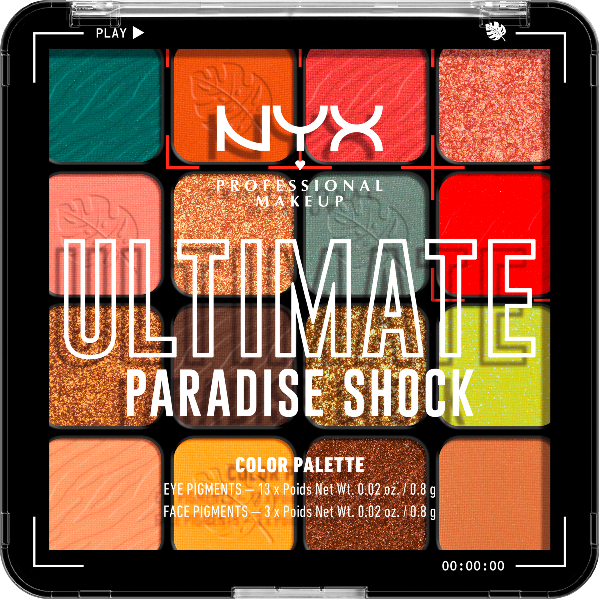 Lidschatten Palette Ultimate 02W Paradise Shock, 12,8 g