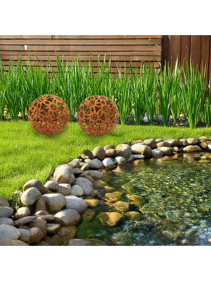 kobolo 2tlg. Set Gartendekoration KANELIA in Braun günstig kaufen onesize