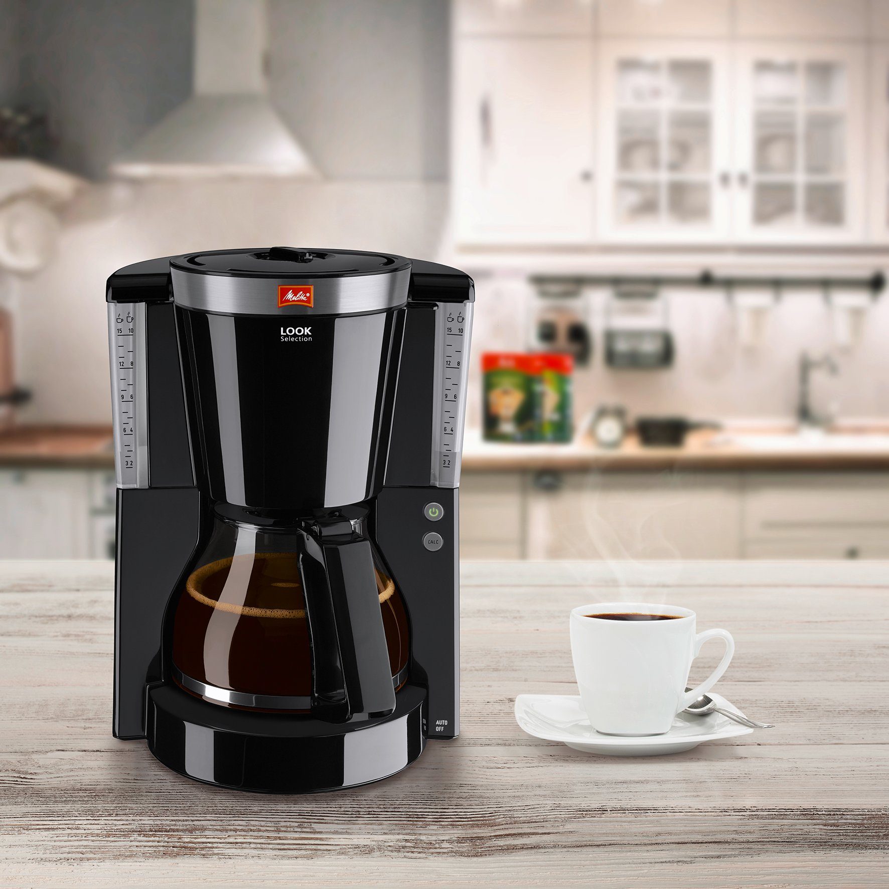 Melitta Filterkaffeemaschine Look Selection 1011-03 weiß 10 Tassen, mit Glaskanne