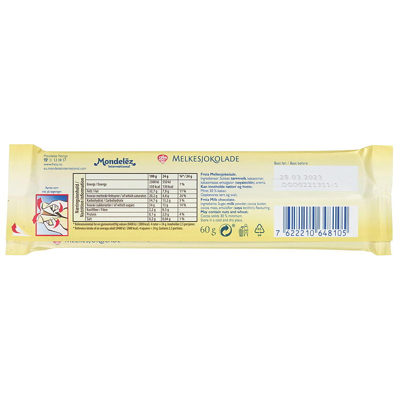 Freia Melkesjokolade 60 g Freia