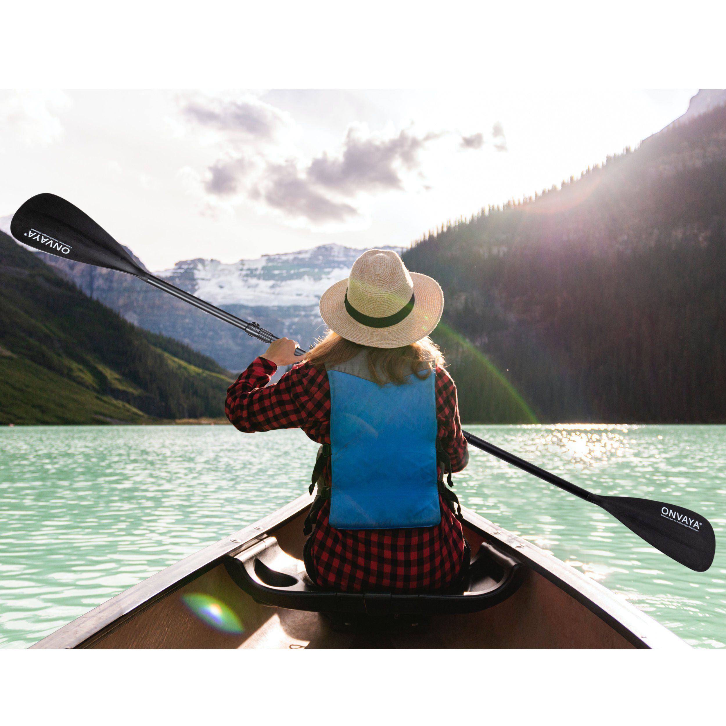 ONVAYA SUP / Kajak Paddel, 2-in-1: Stechpaddel & Doppelpaddel SUP-Paddel