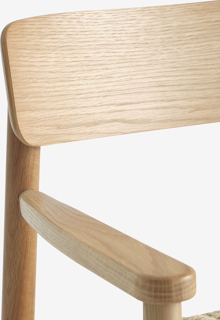ISLEV ISLEV spisestuestol med armlener, eik/natur