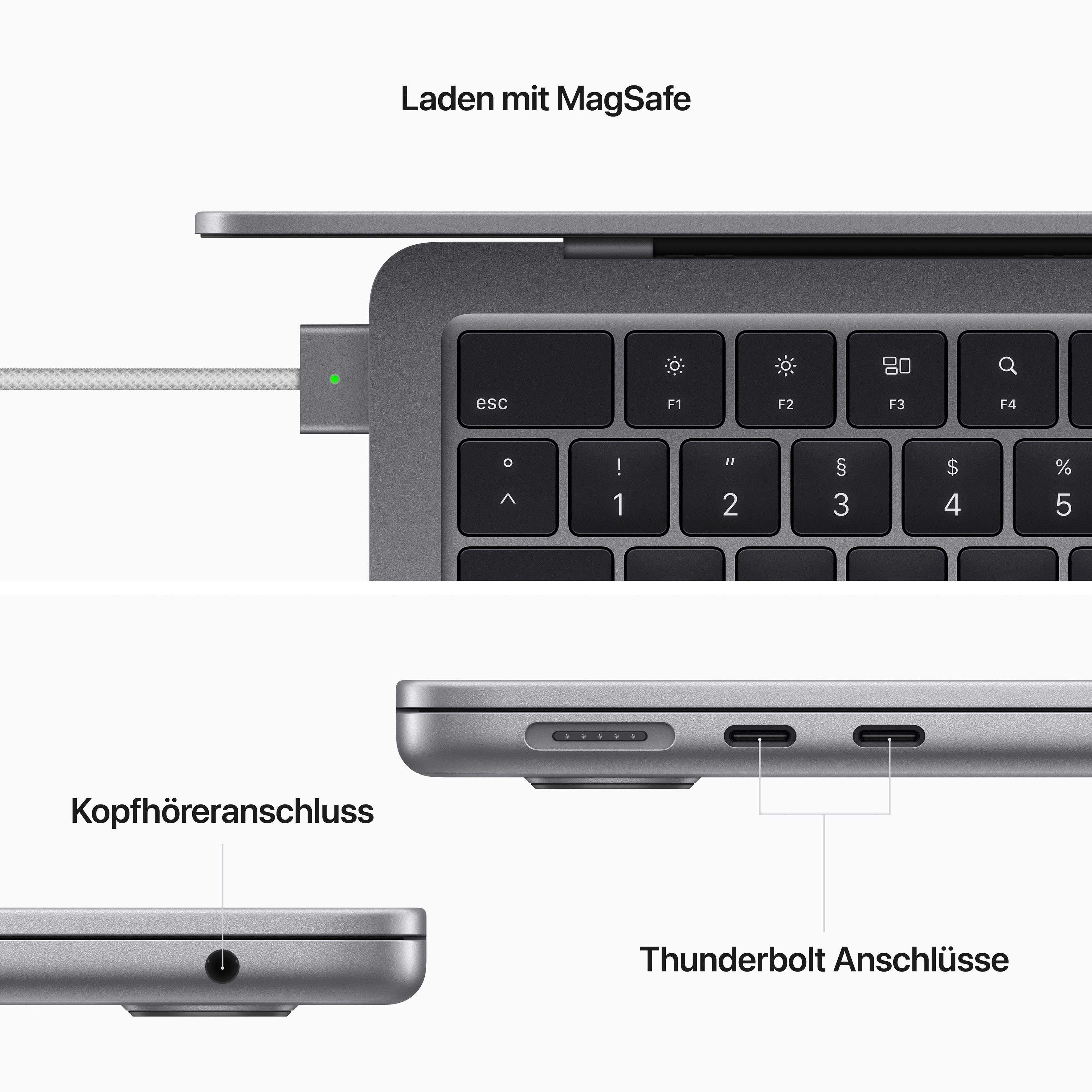 Apple MacBook Air Notebook (34,46 cm/13,6 Zoll, Apple M2, 8-Core GPU, 256 GB SSD)