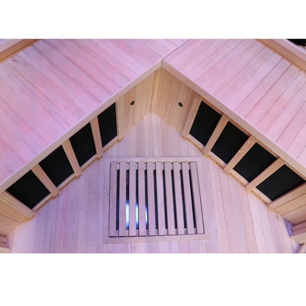 Dewello Infrarotkabine Infrarotsauna BRANDON 140cm x 140cm x 190cm Vollspektrumstrahler