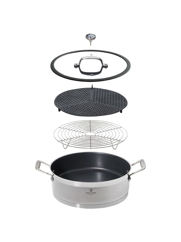 Chef Cuisine 4tlg. Set: Dampfgarer in Silber - Ø 28 cm günstig kaufen onesize