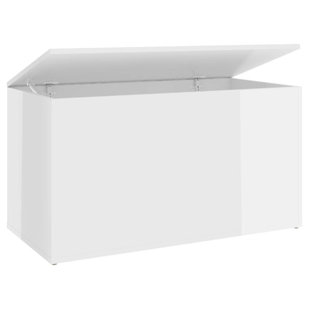 möbelando Spielzeugtruhe 3007984 (LxBxH: 42x84x46 cm), aus Holzwerkstoff in Hochglanz-Weiß