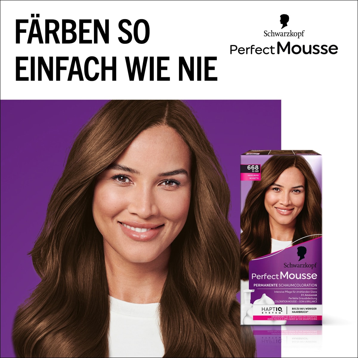 Haarfarbe Schaum 668 Haselnuss, 1 St