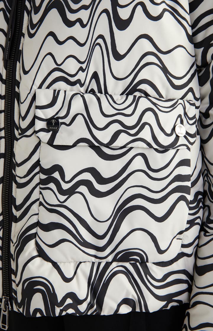 Jacke in Schwarz/Ecru gemustert