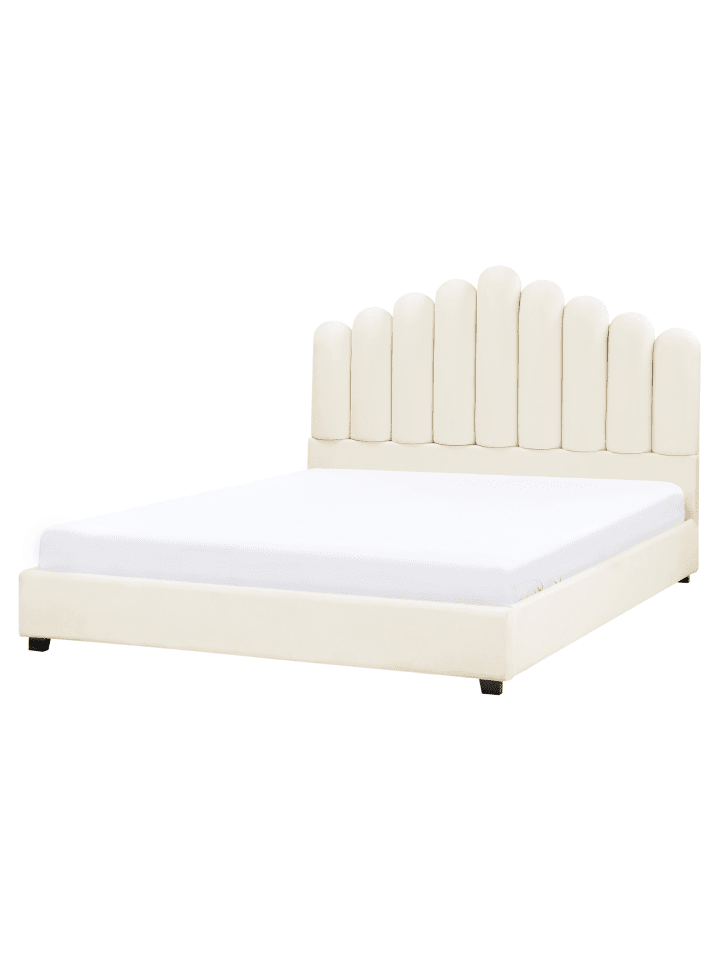 Beliani Doppelbett VINCENNES in Weiß/Schwarz - (W) 165 x (H) 124 x (L) 213 cm günstig kaufen onesize