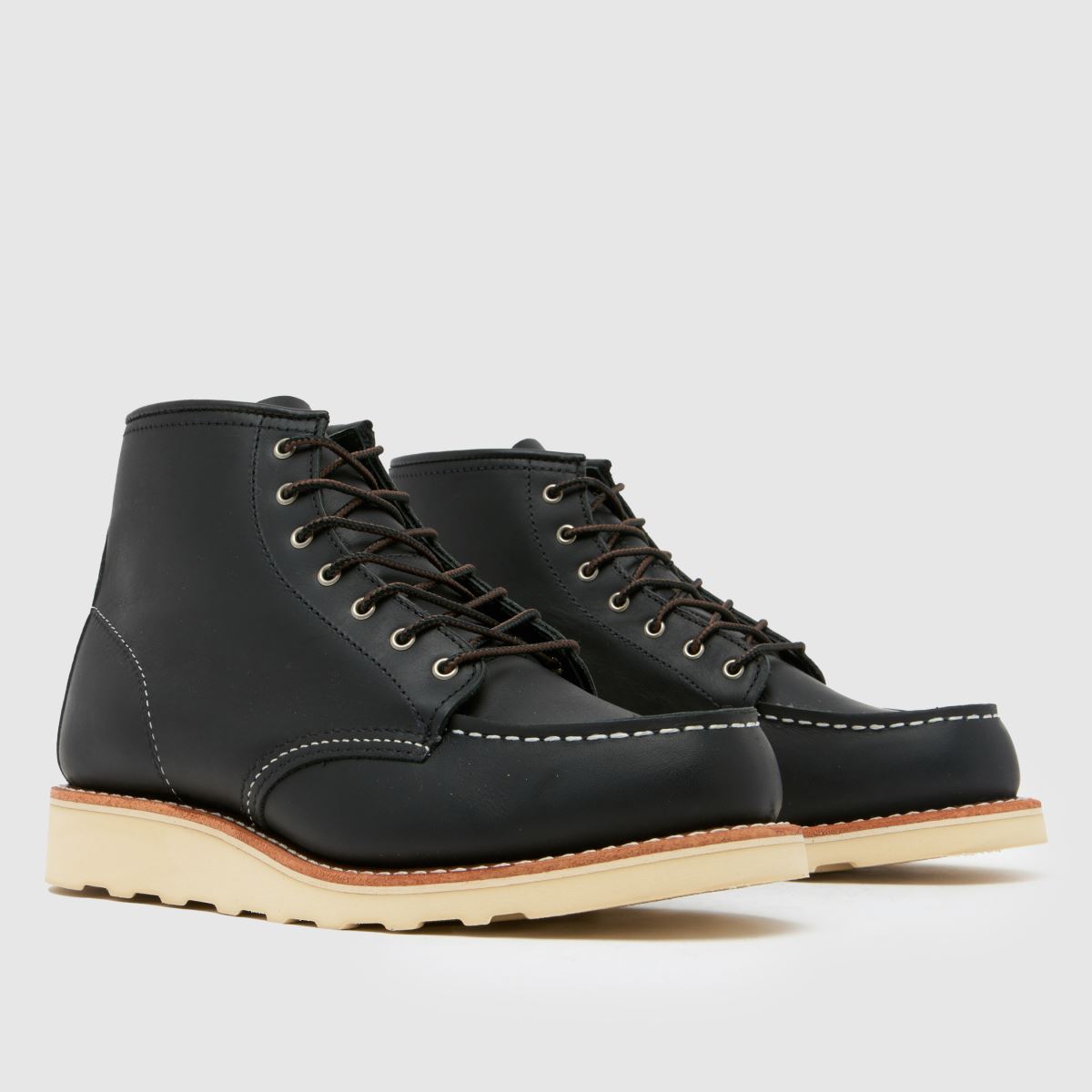Red Wing – Svarta klassiska stövlar med mockatå, 15 cm