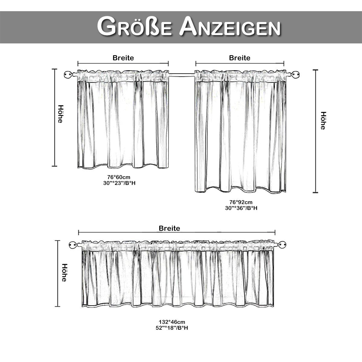 Scheibengardine Scheibengardine Bistrogardine, Blickdicht Vorhang Blickdicht Gardine, BTTO