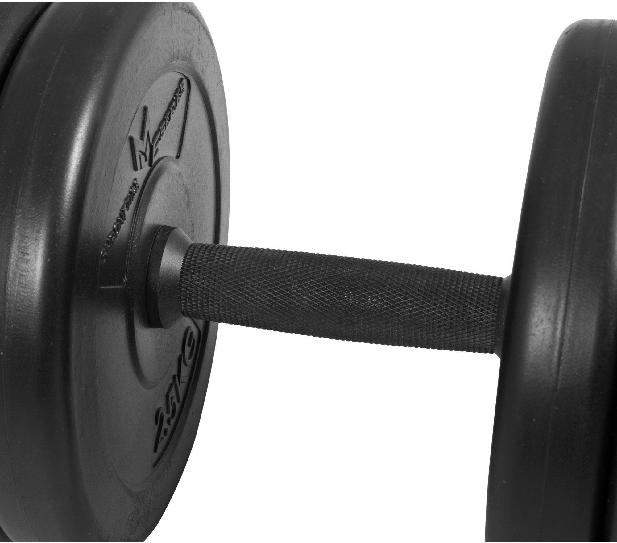 GORILLA SPORTS Kurzhantel E-Series Kurzhantelset 25 mm Kunststoff, (mit Kurzhantelstangen)