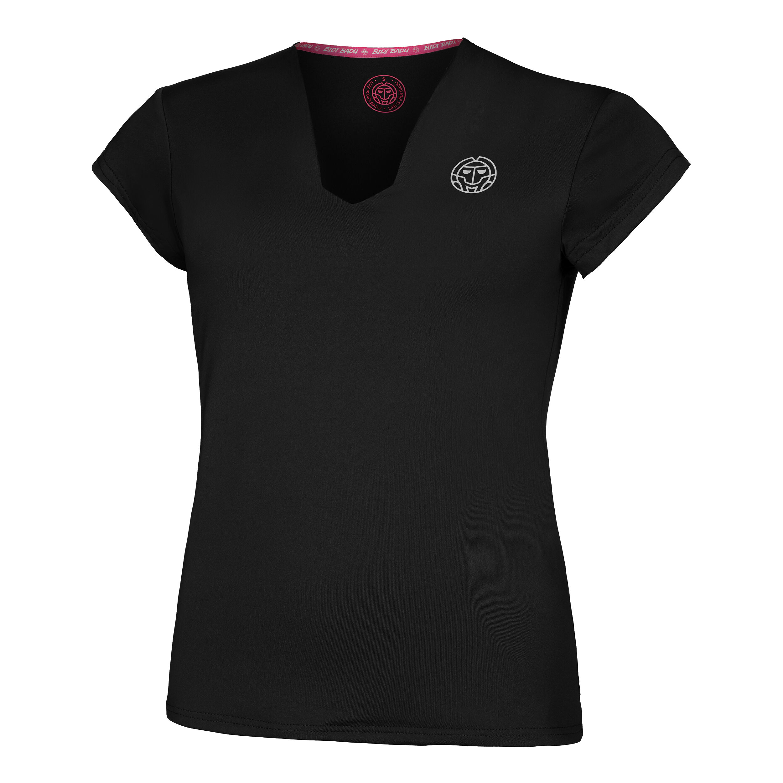 Crew V-Neck T-Shirt Damen - Schwarz