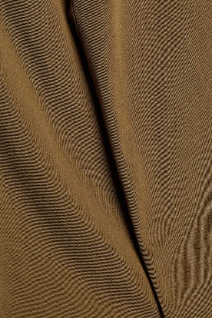 Bundfaltenhose mit Gürtel, Pima-Baumwolle