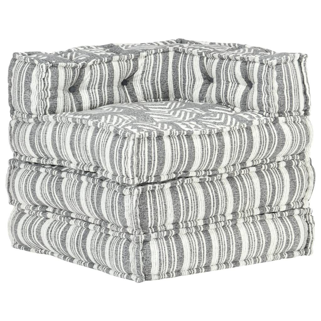 Klappmatratze 297477, möbelando, 69 cm hoch, (LxBxH: 70x70x69 cm), aus Baumwolle in Gestreift Grau