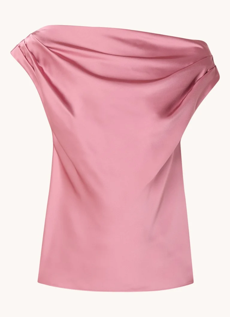 Saténový top s jedným ramenom od Ralph Lauren