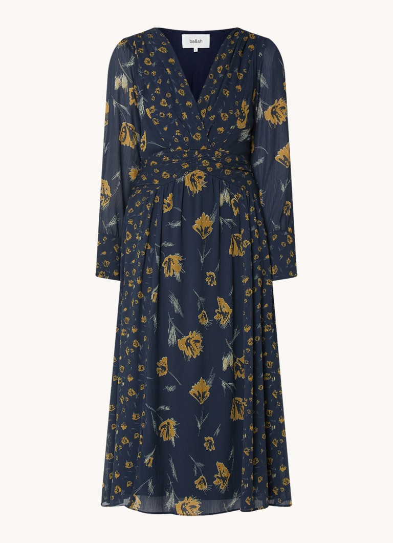 Rochie tunică midi cu imprimeu floral Finaya de la ba&sh