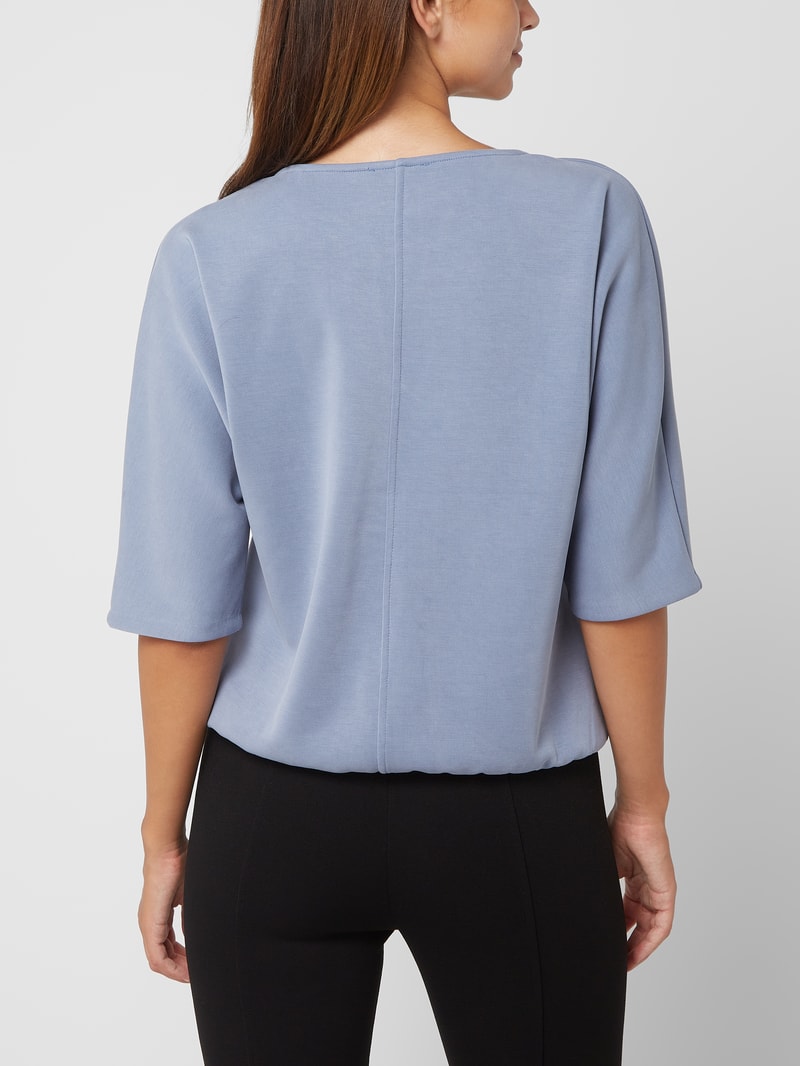 Sweatshirt mit elastischem Saum Modell 'Gemilia' in rauchblau