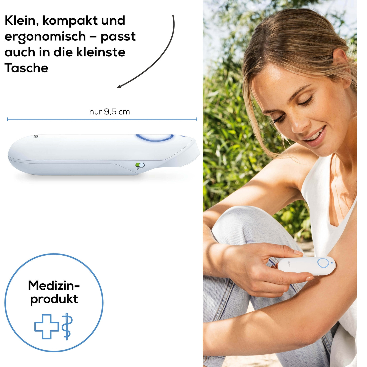 Beurer Insektenstichheiler BR 60-Stichheiler gegen Juckreiz & Schwellungen mit 2 Programmen