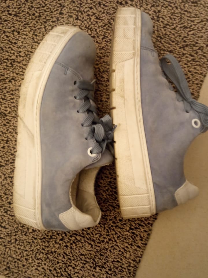Gabor Leder-Sneakers in Hellblau günstig kaufen 38,5