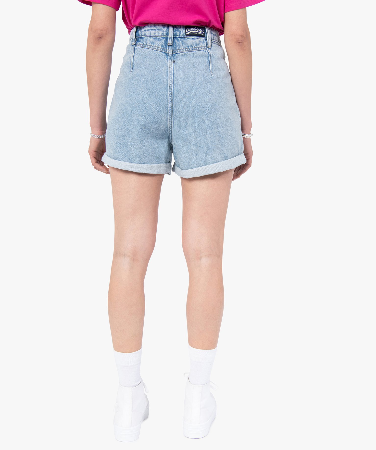 Short femme en jean taille haute – Camps United bleach | GEMO