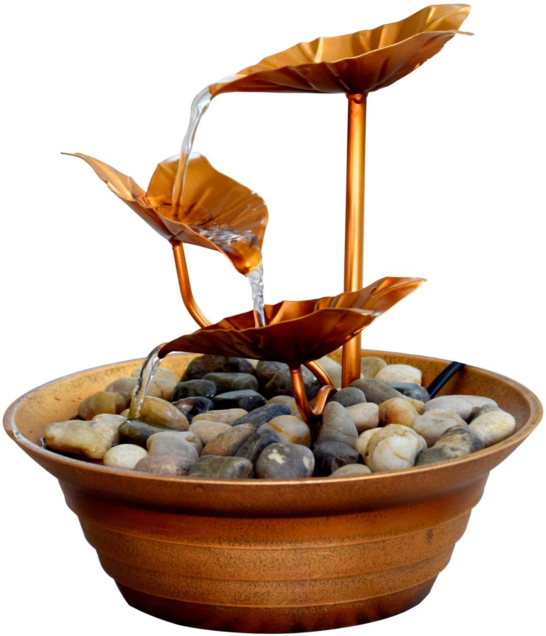 dobar Design-Zimmerbrunnen mit Deko-Steinchen