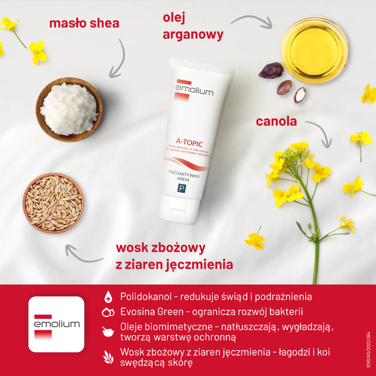 Emolium A-Topic Tri-active krema za lice i tijelo