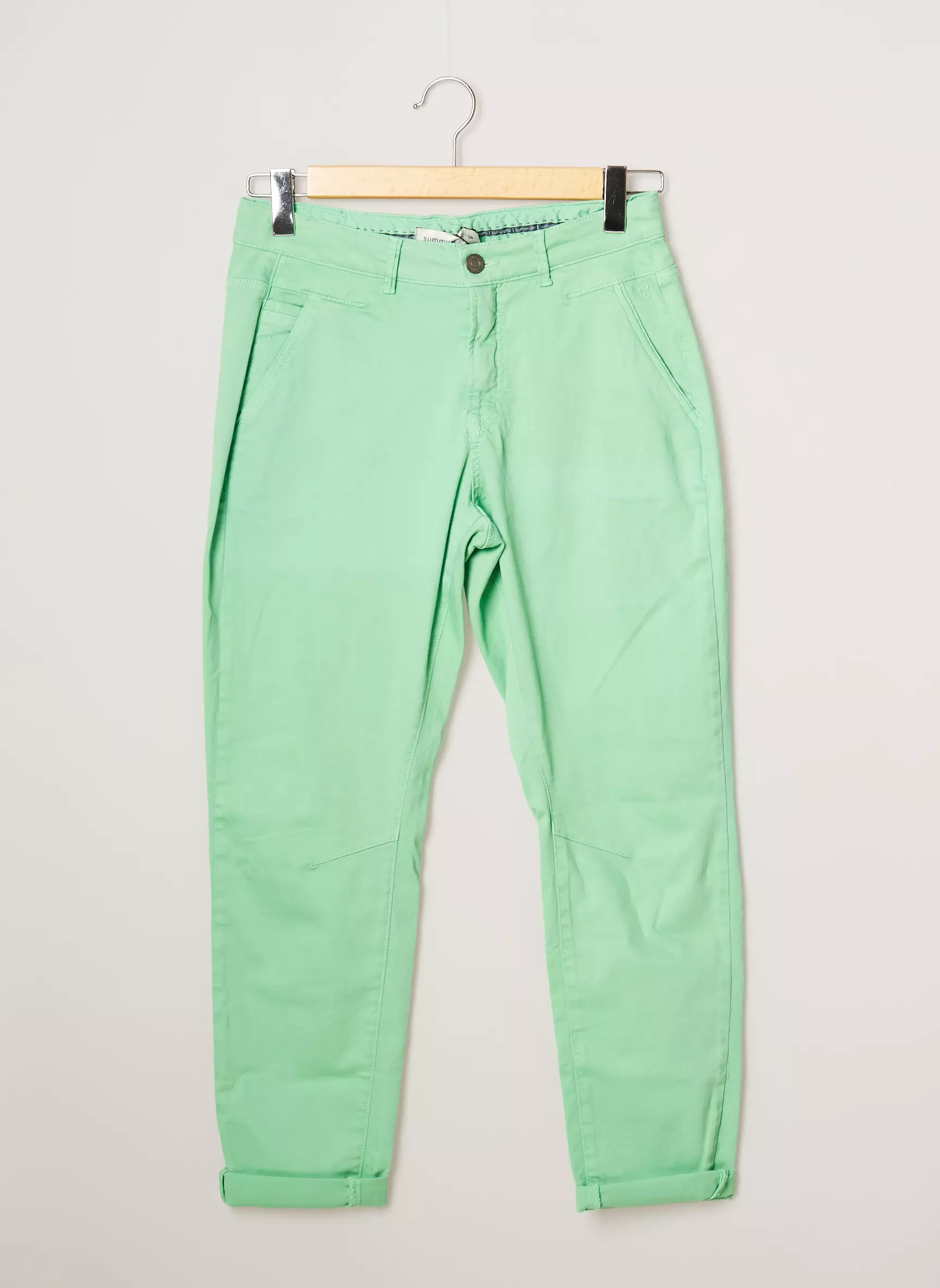 Summum Pantalon7 8 Femme couleur vert