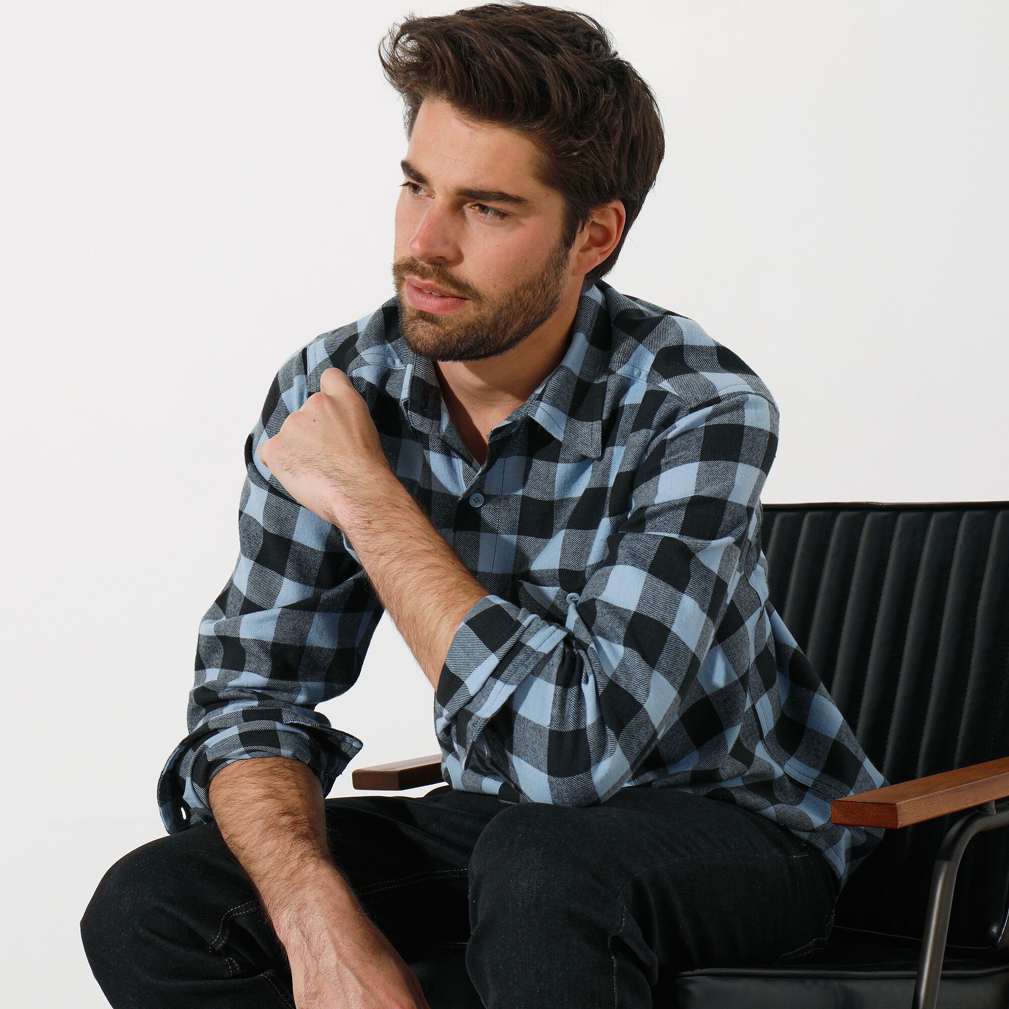 Chemise carreaux écossais flanelle