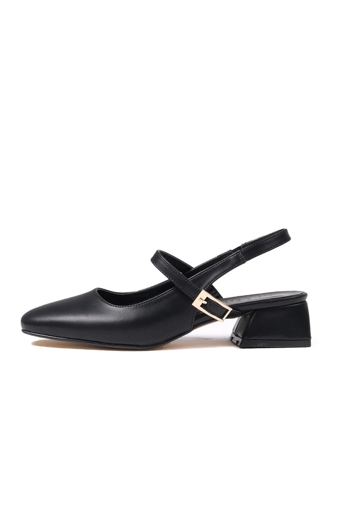 Mio Gusto  Ella Damen-Schuhe mit niedrigem Absatz und offenem Rücken in Schwarz
