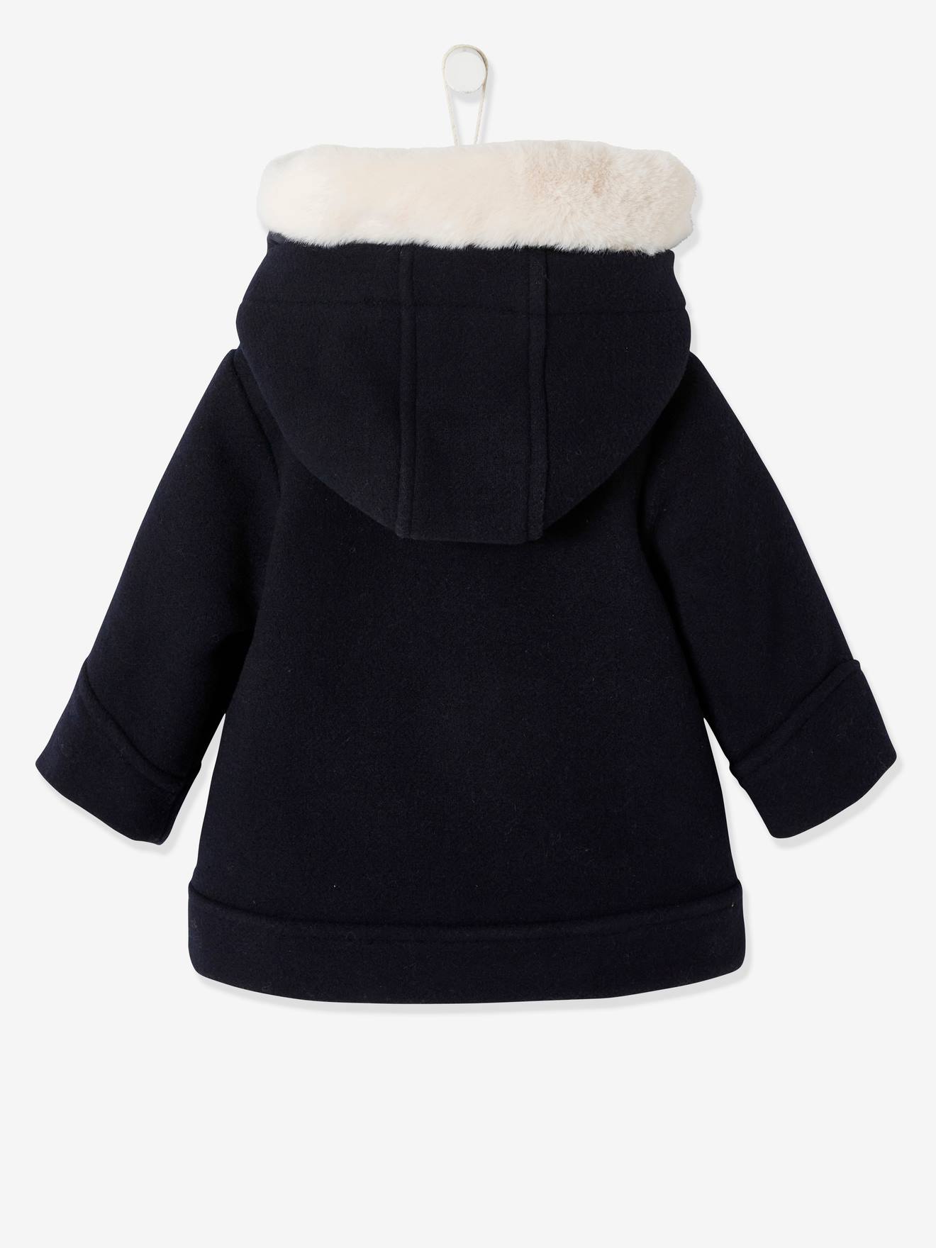 Manteau à capuche bébé fille taupe
