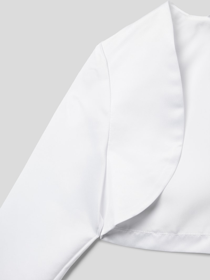 Bolero in unifarbenem Design in weiß