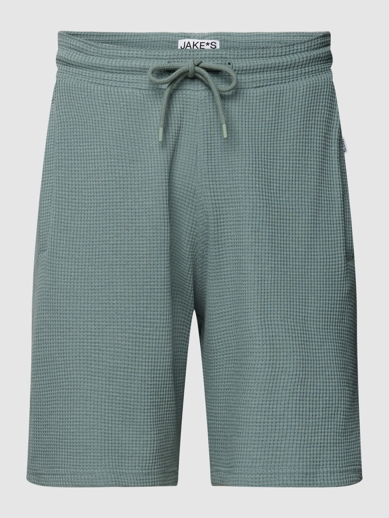 Shorts mit Strukturmuster in petrol