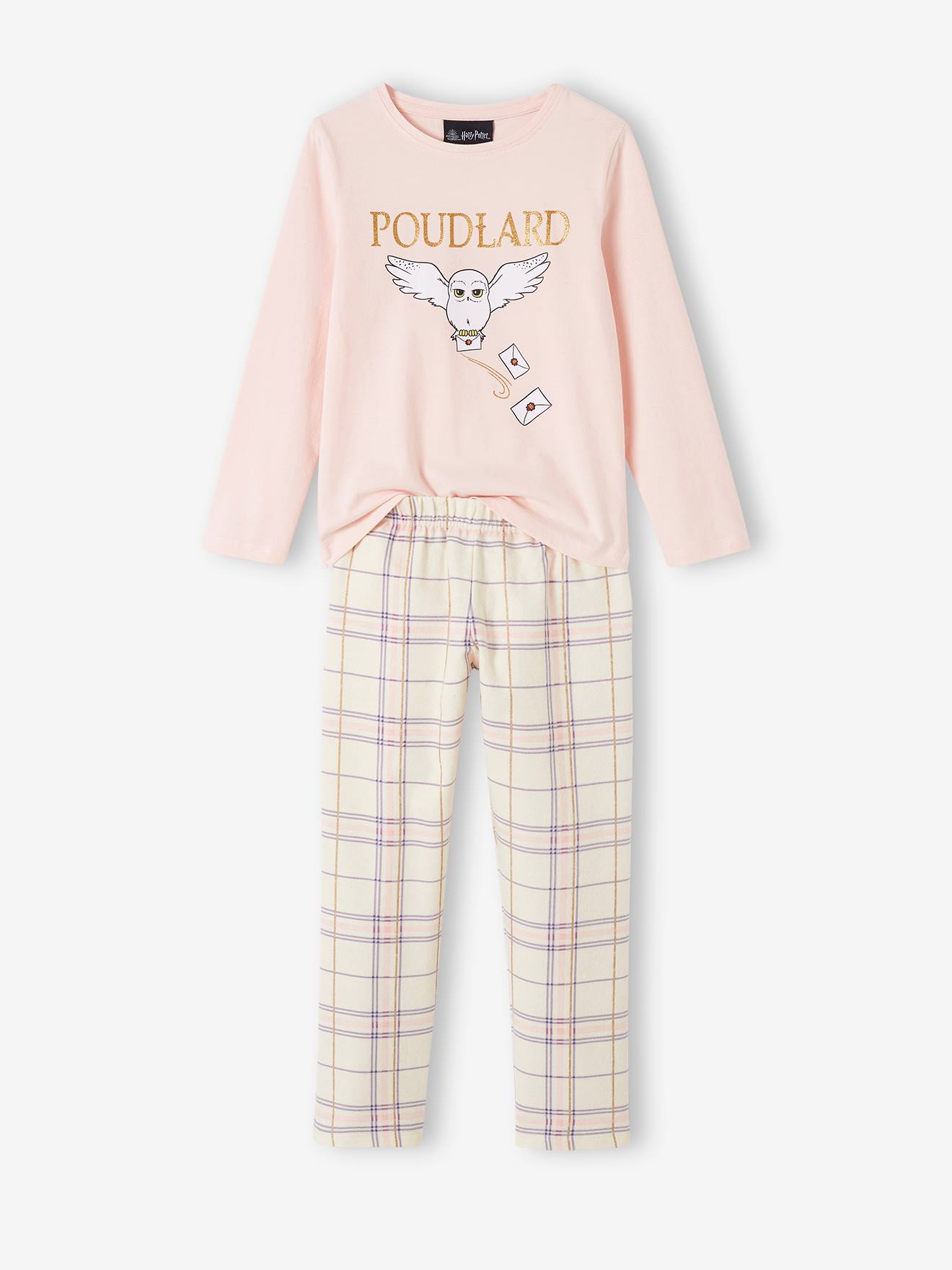 Pyjama fille Harry Potter® rose pâle/imprimé carreaux
