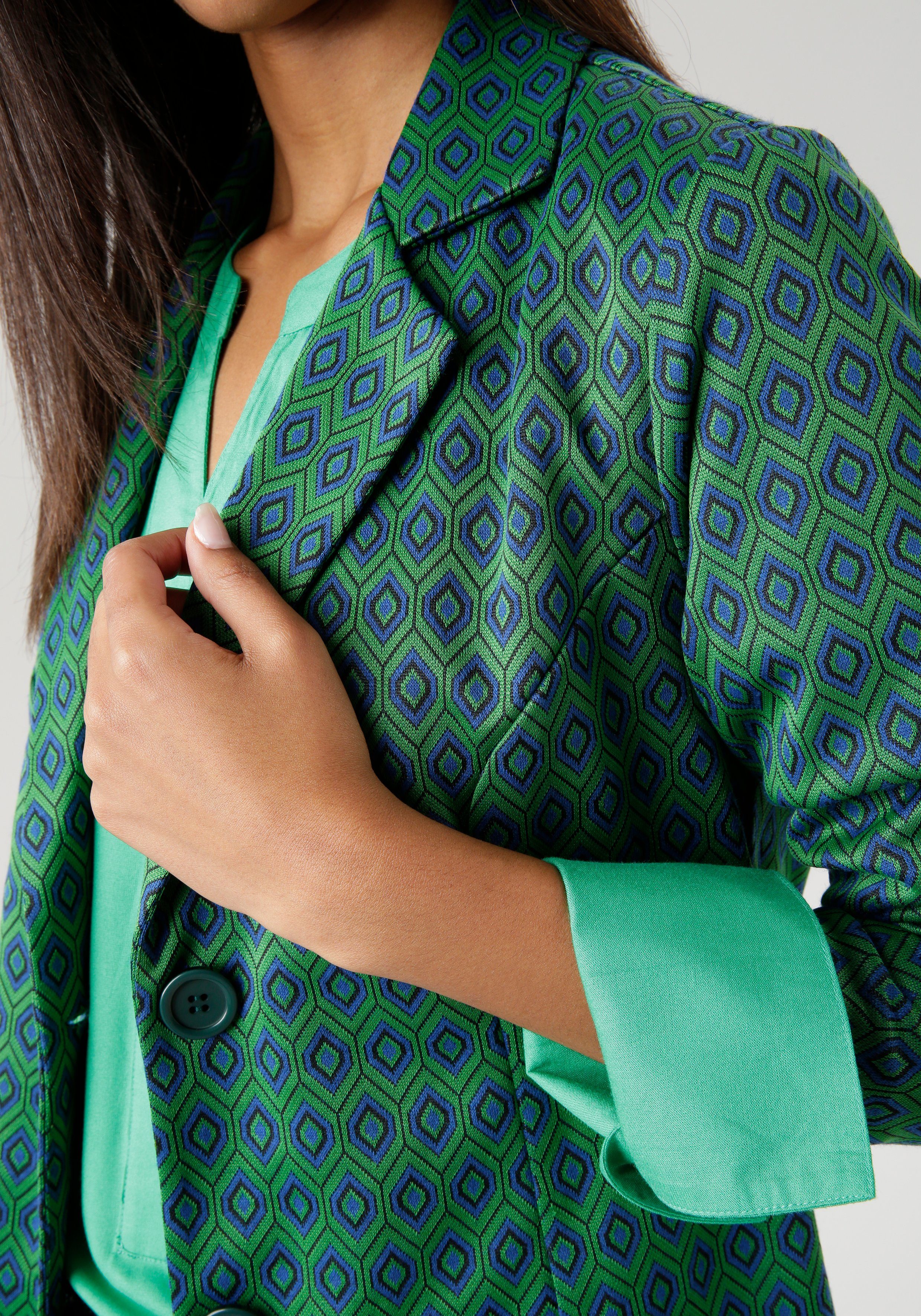 Aniston SELECTED Kurzblazer mit Sechsecken in kräftigen Farben - NEUE KOLLEKTION