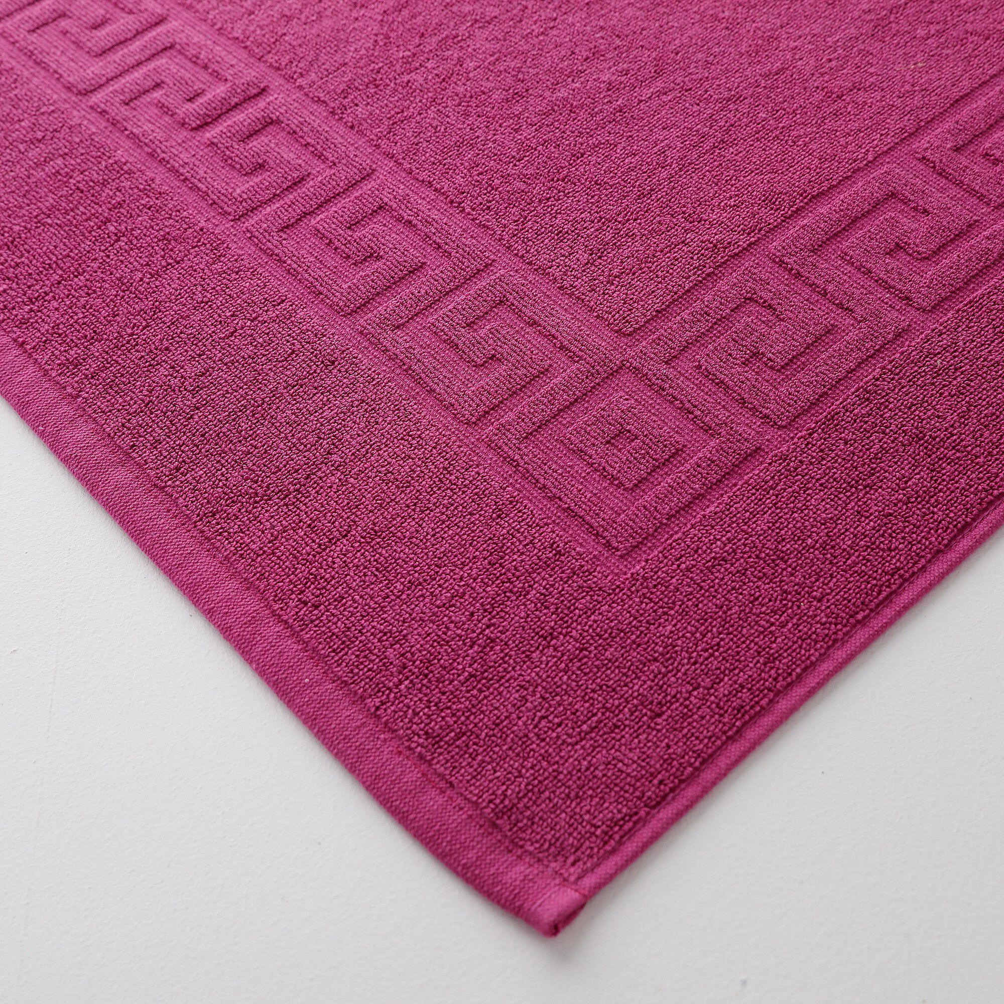 Tapis de bain éponge liteau motif frise grecque